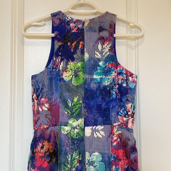 Aidan Mattox Floral Mesh Overlay Dress - Picture 8 of 9